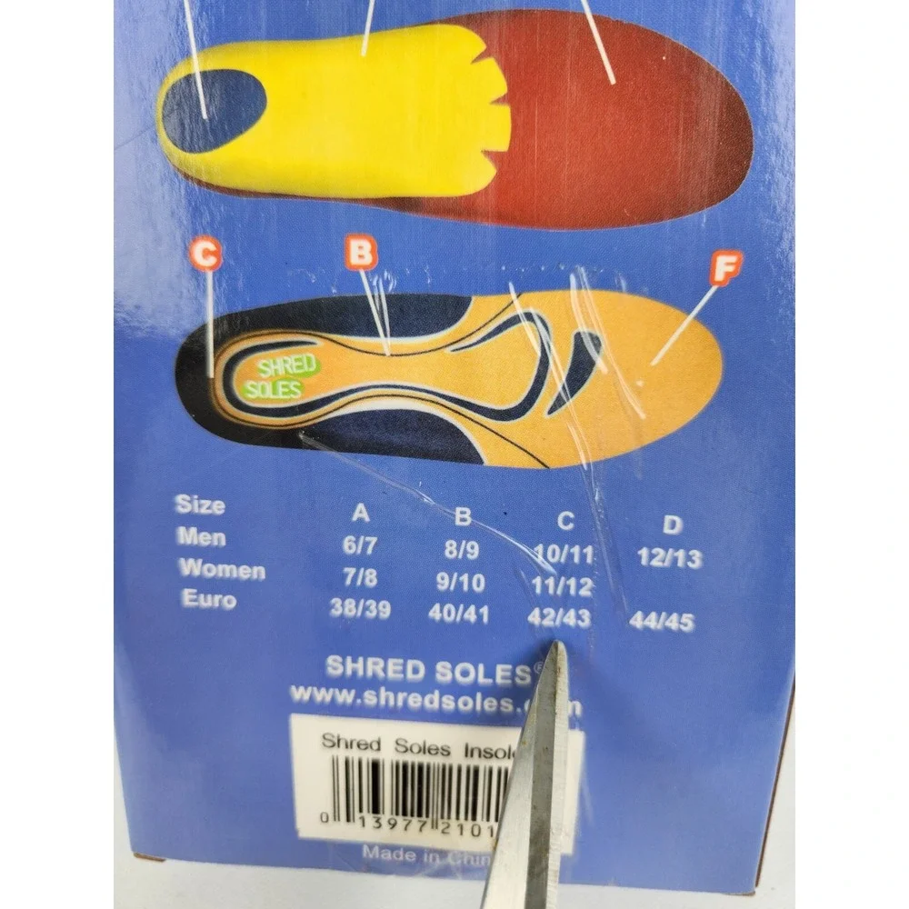 Shred Soles Performance Snowboard Boot Insoles ski boots Mens 10-11 Womens 11-12